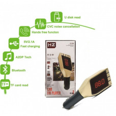 Автомобильный FM модулятор  HZ H15BT c LED дисплеем, Bluetooth, MP3