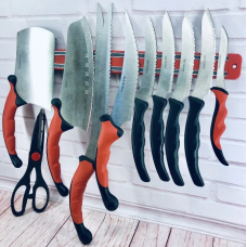 Набор кухонных ножей Contour Pro Knives (Контр Про) из 10 предметов + магнитная рейка