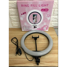 Кольцевая LED лампа RING FILL LIGHT LC-330 диаметр 33см, питание usb, Кольцевая селфи лампа без штатива