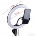 Кольцевая светодиодная лампа RING FILL LIGHT диаметром 26 см с держателем телефона, питание от usb без штатива
