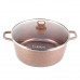 Кастрюля LEXICAL LM-010212-5 LORD Marble Casserole с антипригарным покрытием 36 см, Golden