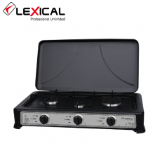 Газовая плита таганок LEXICAL LGS-2813-2 настольная на 3 конфорки