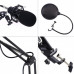 Студийный конденсаторный микрофон DM-800 со стойкой и ветрозащитой Black/Gold