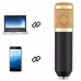 Студийный конденсаторный микрофон DM-800 со стойкой и ветрозащитой Black/Gold