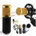 Студийный конденсаторный микрофон DM-800 со стойкой и ветрозащитой Black/Gold