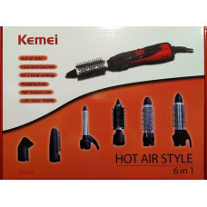 Фен стайлер для волос Kemei KM-584 6в1