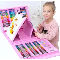 Детский набор для творчества и рисования 208 предметов (pink)