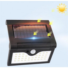 Настенный уличный светильник SH-090A-34SMD, 1x18650, PIR+CDS, солнечная батарея