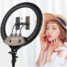 Кольцевая LED лампа RING LIGHT ZB-F348 диаметром 45см с пультом и 3 держателями без штатива