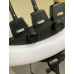 Кольцевая LED лампа RING LIGHT ZB-F348 диаметром 45см с пультом и 3 держателями без штатива