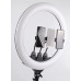 Профессиональная кольцевая LED лампа SLP-G500 с 3 держателями+пультом+чехол, диаметр 45 см 220V без штатива