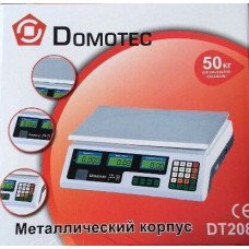 Весы торговые электронные Domotec до 50 кг со счетчиком цены
