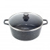 Кастрюля LEXICAL LM-010212-1 LORD Marble Casserole с антипригарным покрытием,  Black