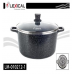 Кастрюля LEXICAL LM-010212-1 LORD Marble Casserole с антипригарным покрытием,  Black