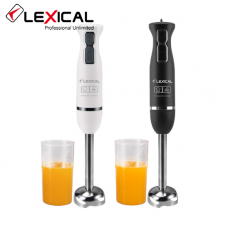Погружной блендер LEXICAL LHB-1603 со стаканом, 2 скорости, 250Вт (Черный, Белый)