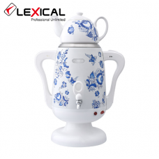 Электрический самовар LEXICAL LSV-0801 1800W с керамическим заварочным чайником, Белый, Черный