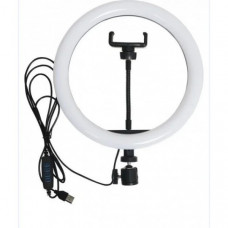 Кольцевая LED лампа LC-666 , 1 крепление телефона, USB (26см)