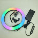 Кольцевая LED лампа RGB-260 диаметр 26см (381-410) / Разноцветная кольцевая лампа