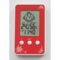 Часы термометр гигрометр смайлик Dm-3190
