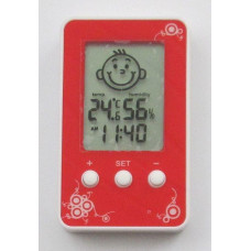 Часы термометр гигрометр смайлик Dm-3190