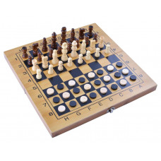 Игровой набор №3517B 3в1 нарды, шахматы и шашки (34х34 см)