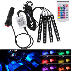 Универсальная светодиодная RGB led подсветка для салона автомобиля