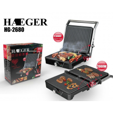 Электрический контактный гриль HAEGER HG-2680, 2000Вт, Электрогриль