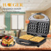 Вафельница HAEGER HG-226 для бельгийских вафель, 750 Вт, антипригарное покрытие