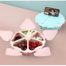 Органайзер для сладостей Peach Heart Shape 5 отсеков с подставкой для телефона WO-27 розовый