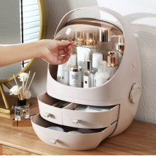 Органайзер для косметики 4 секции (Кремовый)(W-22) / Бокс для косметики