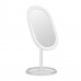 Зеркало овальное с Led подсветкой для макияжа (Белое) (W-37) / Косметическое зеркало с подсветкой