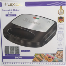 Мультимейкер 3в1 Lexical LWM-2532 800W три сменные пластины