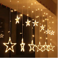 Гирлянда бахрома Stars Curtain 12-WW 0.8*0.5*3м теплый белый