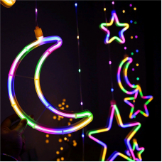 Гирлянда бахрома Moons Stars 1 Copper Parts 9M-1 0.8*0.5*3м 2.5м Мульти