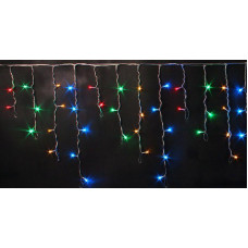 Гирлянда Бахрома 120 led прозрачный провод, 3.5 м х 0.45 м Мульти (комнатная)