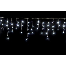 Гирлянда Бахрома 120 led прозрачный провод, 3.5 м х 0.45 м Холодно-белый (комнатная)
