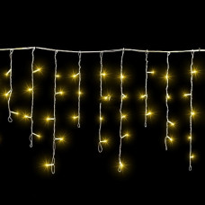 Гирлянда Бахрома 120 led прозрачный провод, 3.5 м х 0.45 м Тепло-белый (комнатная)