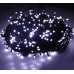 Гирлянда нить 25м 380Led черный провод, Холодно-Белый (комнатная)