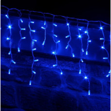 Гирлянда Бахрома Уличная 120 led, белый провод, крупный диод, 3.30х0.7 Синий