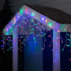 Гирлянда Бахрома Уличная 120 led, белый провод, крупный диод, 3.30х0.7 Мульти