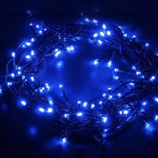 Светодиодная гирлянда нить 500 led  32м, черный провод, Синий