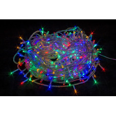 Гирлянда нить 400 led 28м прозрачный провод, Мульти (комнатная)