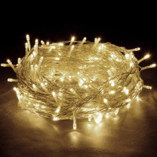 Гирлянда нить 400 led 28м прозрачный провод, Тепло-Белый (комнатная)