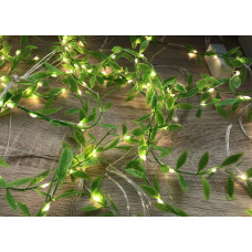 Гирлянда 200 Led Листья плакучей ивы на медной проволоке Теплый белый 3м*1м | Гирлянда на окно