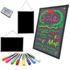 Светодиодная Led Доска Fluorescent Board 50 х 70 См с Фломастером и Салфеткой
