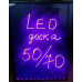 Рекламная светящаяся LED доска 50х70 см со стендом