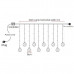 Гирлянда Бахрома  микс 4 вида с игрушкой внутри 200L W-1 Copper curtain ball lamp W 3мх1.5м Холодно-белый