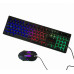 Набор геймерский Клавиатура компьютерная проводная HK-6300TZ Big с LED RGB подсветкой + мышка