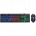 Набор геймерский Клавиатура компьютерная проводная HK-6300TZ Big с LED RGB подсветкой + мышка
