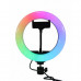 Кольцевая лампа 20 см Селфи LED кольцо цветное Кольцевой свет RGB LED лампа MJ20 Live Stream 15 цветов